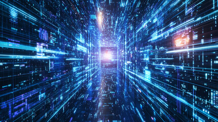 Fototapeta premium Data Visualization & Financial Market Stock (Generative Ai)
