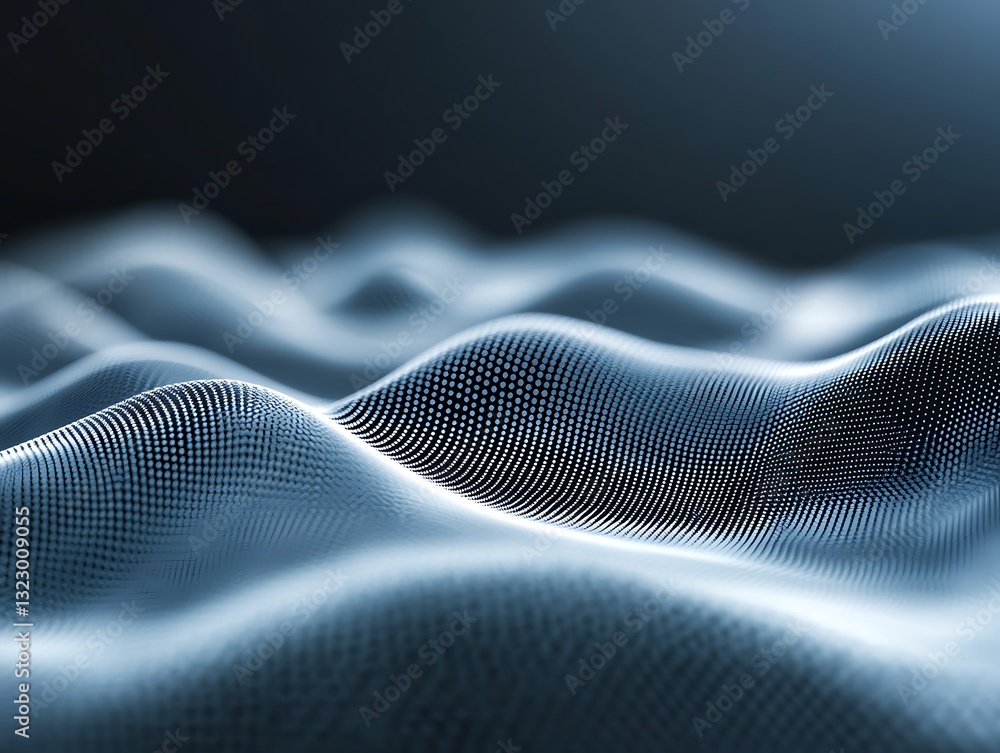 Poster high technology modern design wallpaper of random data surface with black background, abstract techn
