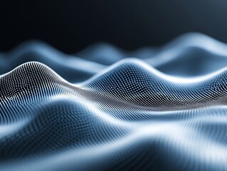 High technology modern design wallpaper of random data surface with black background, abstract technological backdrop