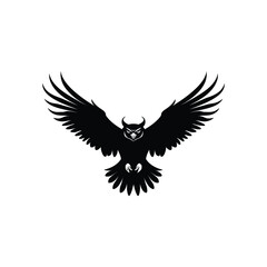 Obraz premium Owl vector silhouette