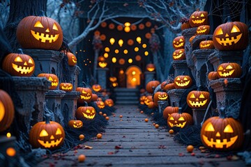 Haunting Halloween Party Decoration Border for Frightful Celebrations