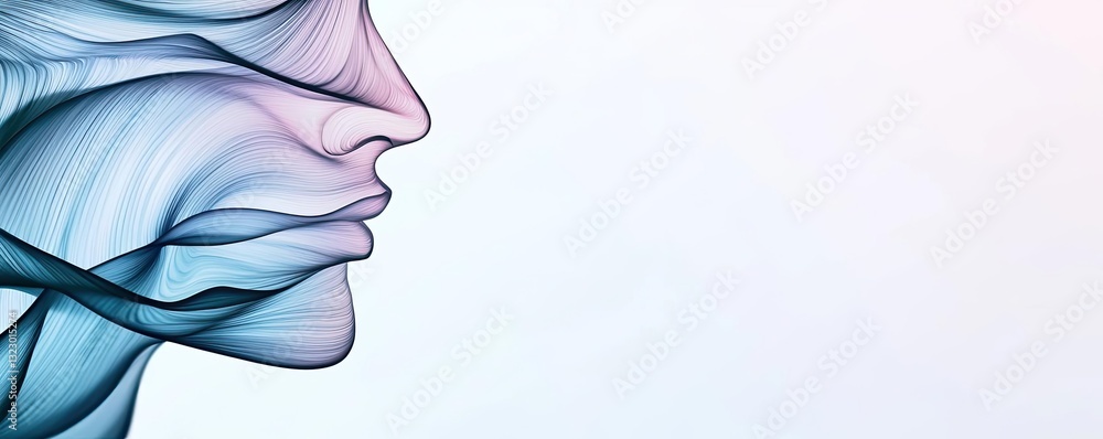 Poster ink illustration abstract background concept. abstract representation of thoughts and emotions throu