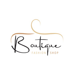 Simple clothes hanger logo details with creative design.for business, boutique, fashion, lifestyle, beauty, wardrobe, wedding dress, clothing store