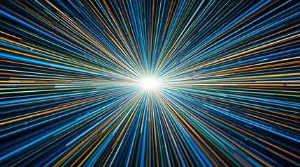 Obraz premium The formation of interference patterns from multiple coherent light sources