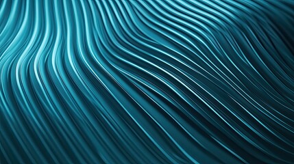 Obraz premium Abstract Teal Wavy Lines Background Texture Image Digital Art Graphic Design Illustration