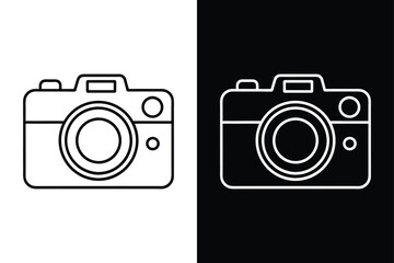 Camera line Icon Classic Photography Symbol Vector