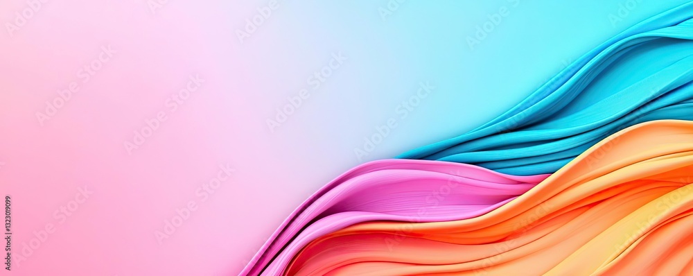 Poster vibrant color art abstract background idea. colorful wave patterns in vibrant shades create a visual
