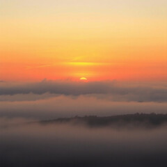 Fototapeta premium Breathtaking sunset over a tranquil landscape