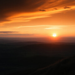 Fototapeta premium Breathtaking sunset over a tranquil landscape
