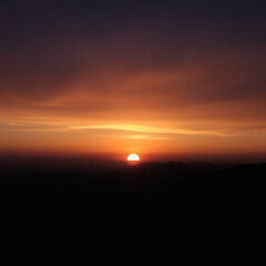 Breathtaking sunset over a tranquil landscape