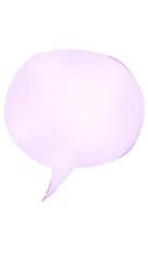 Speech Bubble A Soft Purple Hue A Hand-Drawn, Torn-Paper Effect