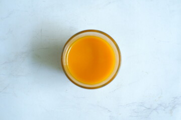 Glass of turmeric herbal drink 