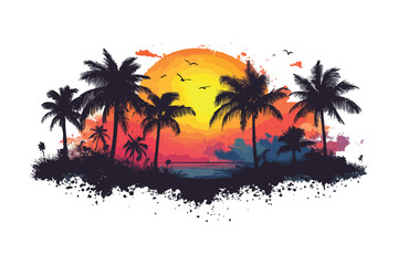 grunge tropical background