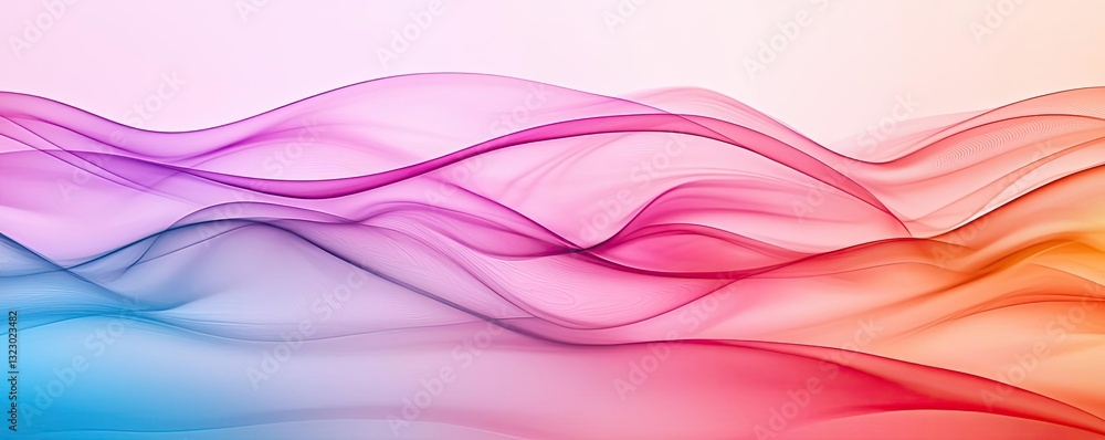 Poster pastel color illustration abstract background idea. colorful abstract waves create a vibrant and dyn