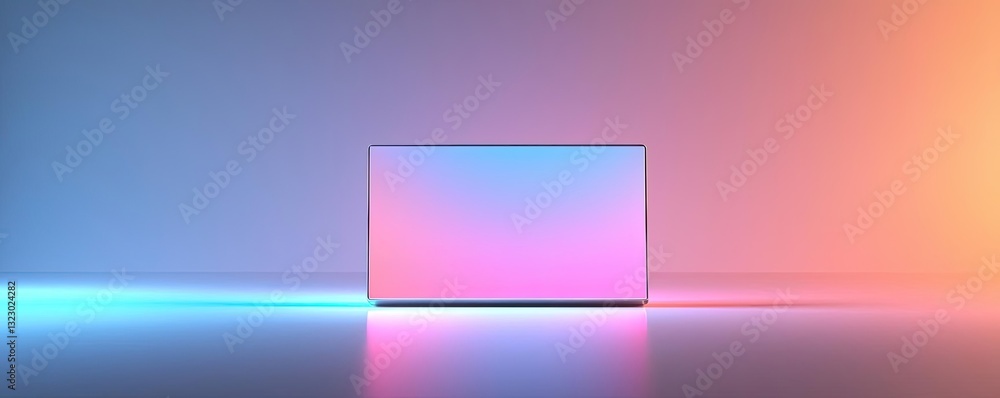 Aufkleber vibrant color art abstract background idea. a vibrant gradient box on a colorful backdrop, showcasin