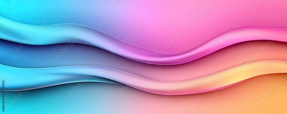 Poster vibrant color art abstract background idea. colorful wave abstract backdrop with smooth curves in vi
