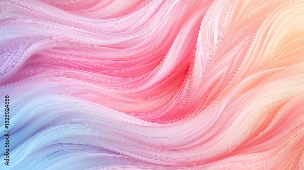 Aufkleber pastel color illustration abstract background idea. abstract flowing waves in soft pink and blue sha