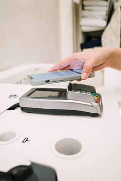 Woman Making Contactless Payment
