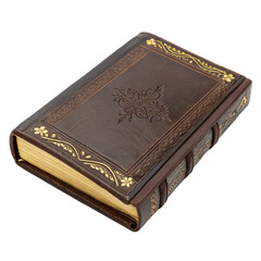Fototapeta premium Leather Bound Book isolated on transparent background 