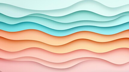 Obraz premium Pastel color illustration abstract background idea. Colorful waves create a calming abstract background for creative projects.