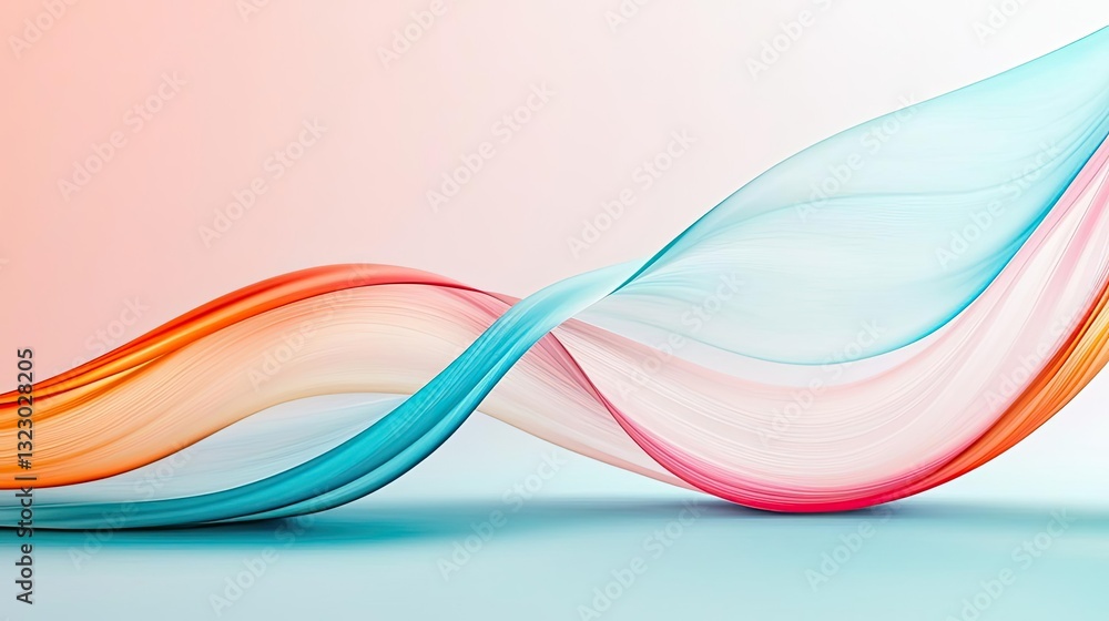 Poster vibrant color art abstract background idea. colorful flowing abstract waves creating a sense of move