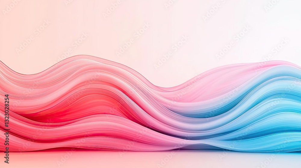 Poster vibrant color art abstract background idea. abstract wave patterns in pink and blue tones create a s