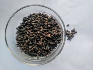 Herbal medicine of Mesua ferrea. Indian rose chestnut or Nagakesar (Mesua ferrea).  It is one of the part of Indian spices & Flavoring ingredient and use in blended spices.