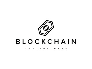creative blockchain link crypto logo design