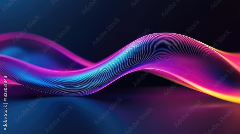 Poster waterscape abstract background concept. a mesmerizing display of vibrant wave colors flowing elegant