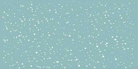 Falling Snowflakes Winter Background Pastel Teal White Dots