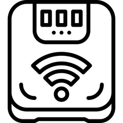 smart scale line icon