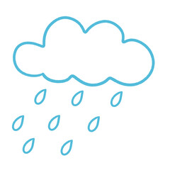 cloud and rain doodle