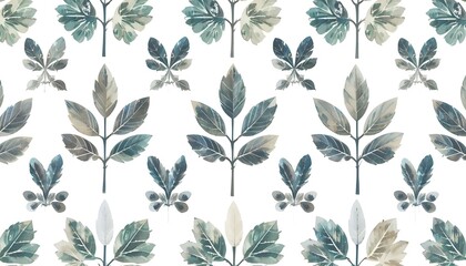 Elegant Minimal Leaf Pattern Illustration on a Crisp White Background – A Modern Nature-Inspired Design