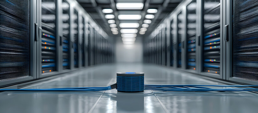 An image of many RJ45 UTP LAN internet connection network cables for data link connections