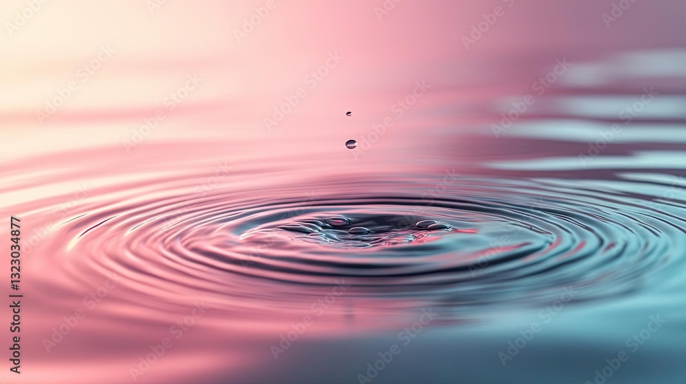 Poster waterscape abstract background concept. delicate water ripple effect with soft colors, creating a tr