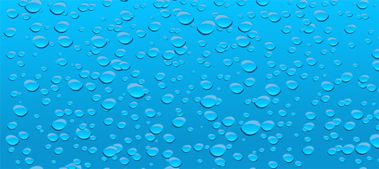 Blue Background Water Droplets Texture Condensation Surface