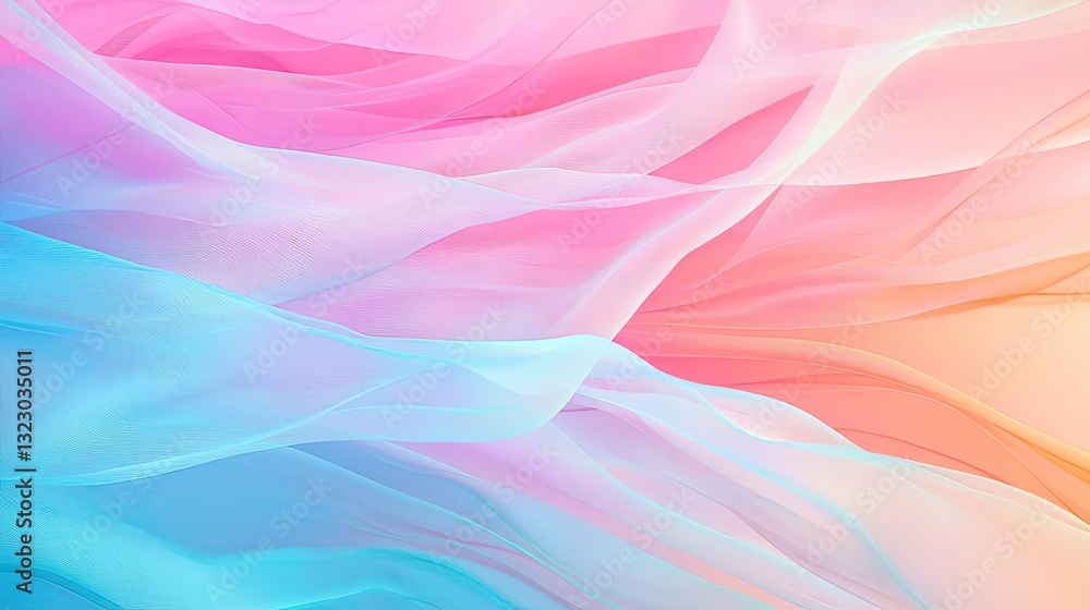 Poster pastel color illustration abstract background idea. abstract flowing fabric texture with soft pastel