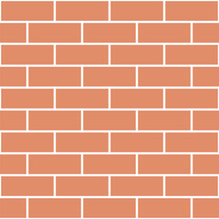 Obraz premium Red brick wall seamless pattern vector. Simple brown wall background.