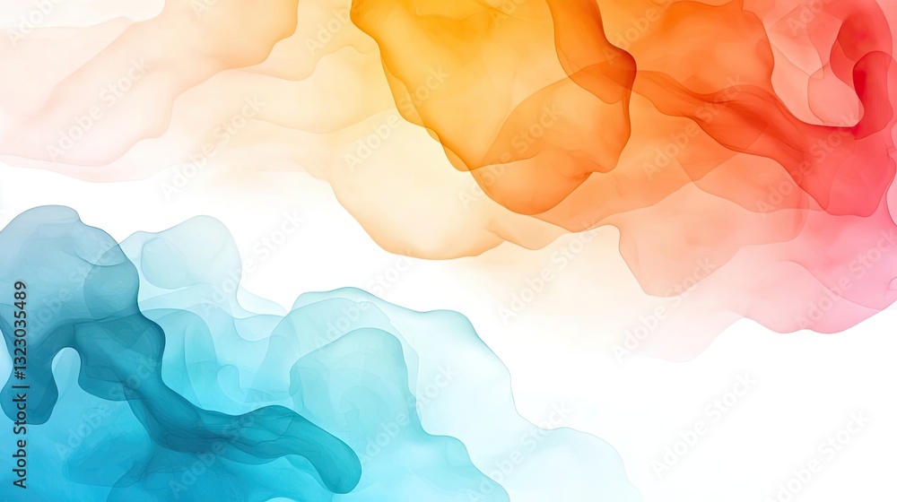Poster pastel color illustration abstract background idea. abstract colorful waves blending seamlessly in a
