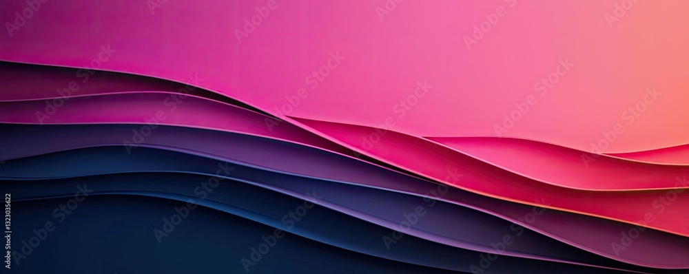 Poster vibrant color art abstract background idea. colorful waves flowing in vibrant hues of pink and blue,