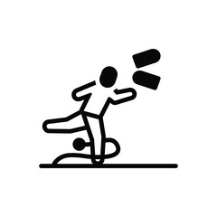 Obraz premium Black solid icon for stumble