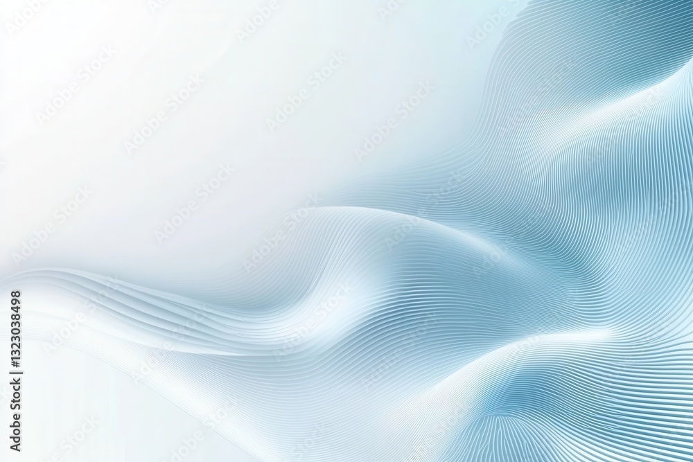Aufkleber modern veterinary service banner with flowing gradient lines in light blue and white, featuring a sl
