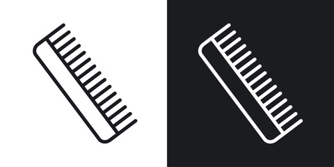Hair brush icons set in flat filled style.