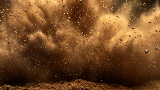 Dynamic Dust Explosion: Captivating Visuals of Particulate Matter in Motion Effects