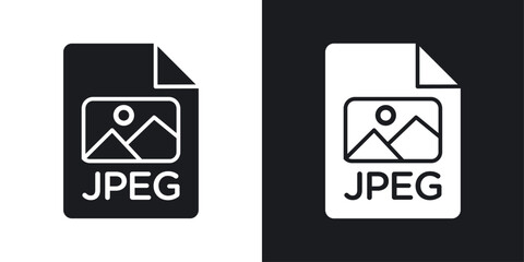 Jpg icons set in flat filled style.