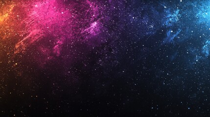 Fototapeta premium Vibrant Cosmic Background with Colorful Stars and Nebulae in Space