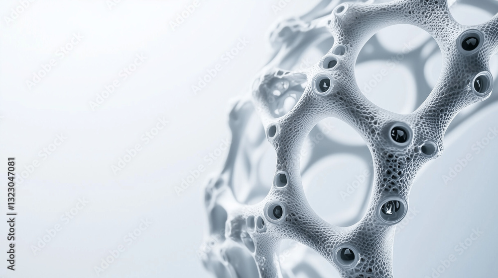 Aufkleber abstract cellular structure: a mesmerizing close-up showcases an intricate, three-dimensional cellul