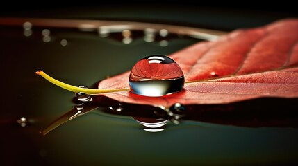 Fototapeta premium reflection drops water drop