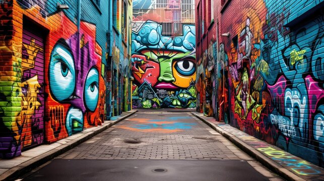 colorful graphitti wall