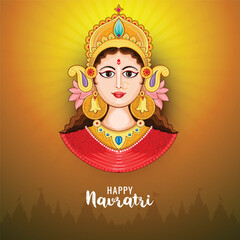 Happy navratri indian religious festival celebration card background